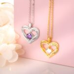 Embrace Two Hearts United – Dual Birthstone Necklace to Celebrate Your Love Story - Image 3