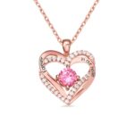 Embrace Two Hearts United – Dual Birthstone Necklace to Celebrate Your Love Story - Image 8