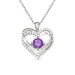 Dual birthstone necklace for couples symbolizing love