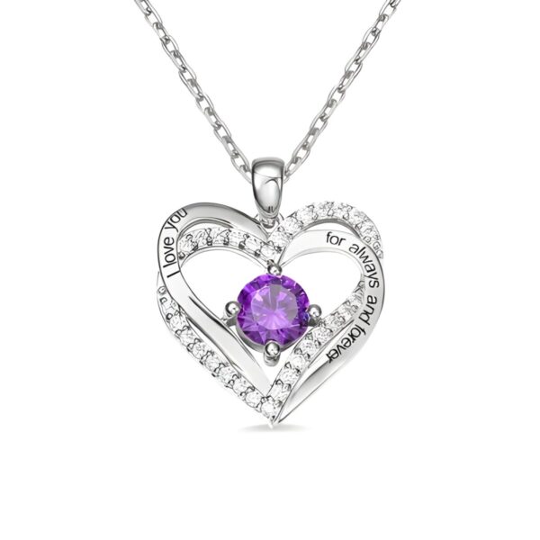 Dual birthstone necklace for couples symbolizing love