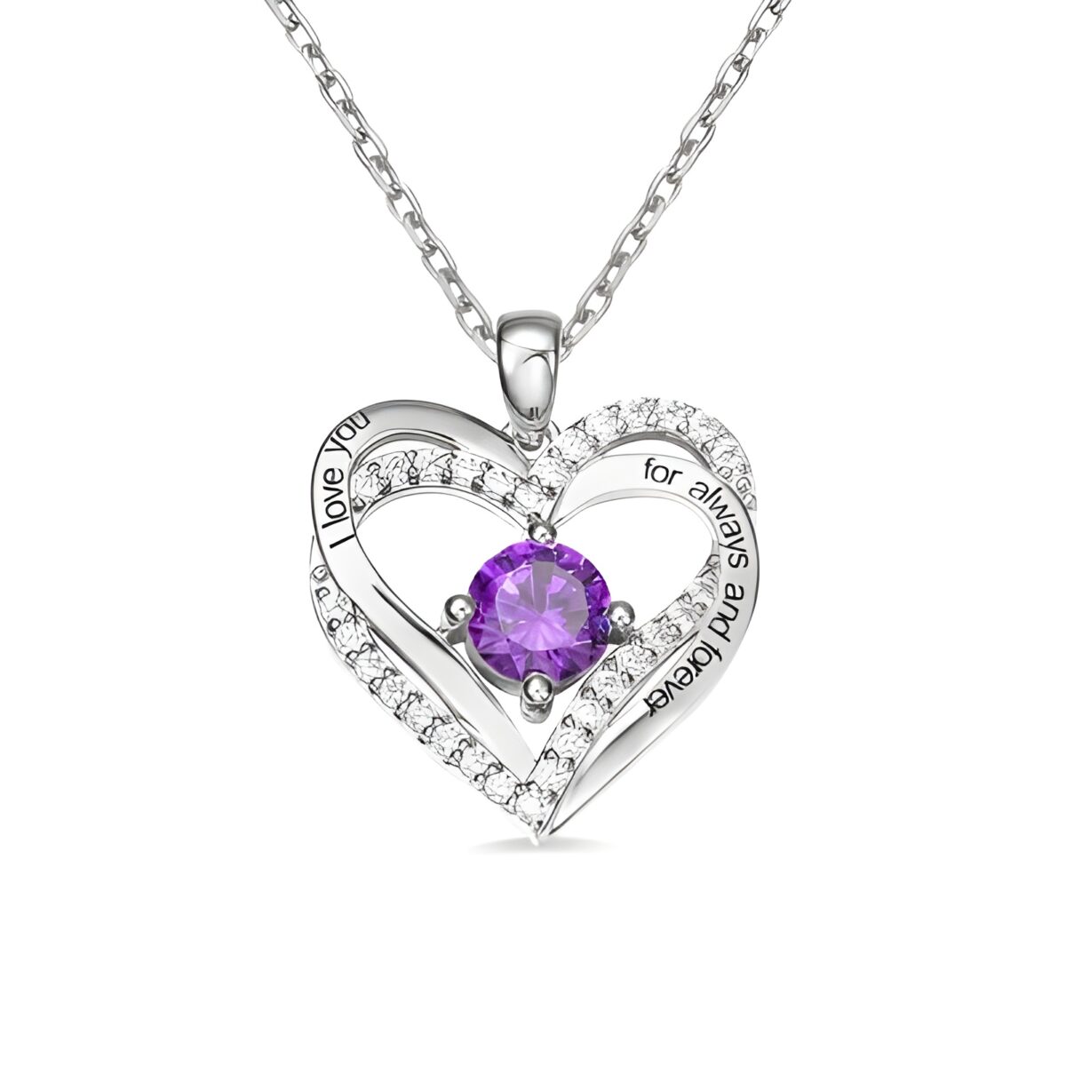 Dual birthstone necklace for couples symbolizing love