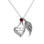 Heart-shaped photo urn necklace for cherished memories
