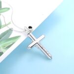 Carry Their Memory Close – Engraved Silver Cross Keepsake Urn Necklace – For Cherished Remembrance - Image 4