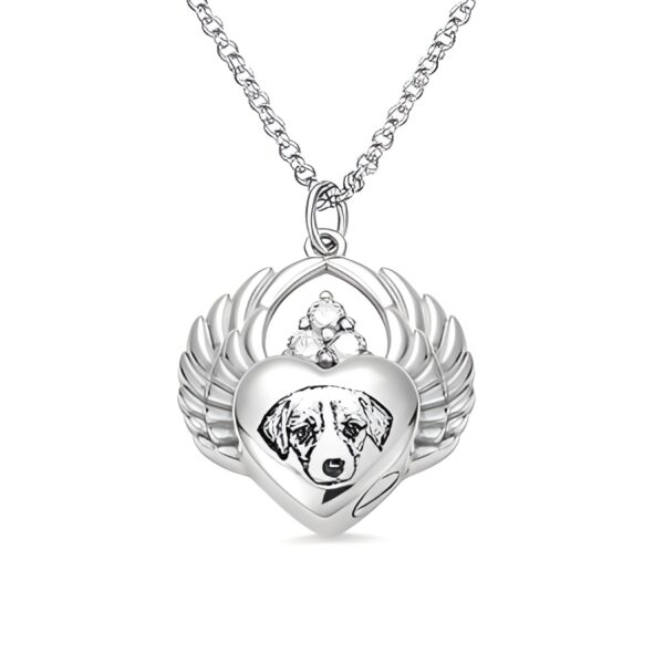 Heart-shaped photo urn necklace for cherished memories