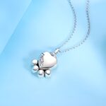 Carry Their Pawprint Close – Sterling Silver Pet Footprint Memorial Necklace – For Cherishing Your Beloved Companion - Image 2