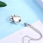Carry Their Pawprint Close – Sterling Silver Pet Footprint Memorial Necklace – For Cherishing Your Beloved Companion - Image 3