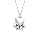 Pet footprint memorial necklace for cherished memories