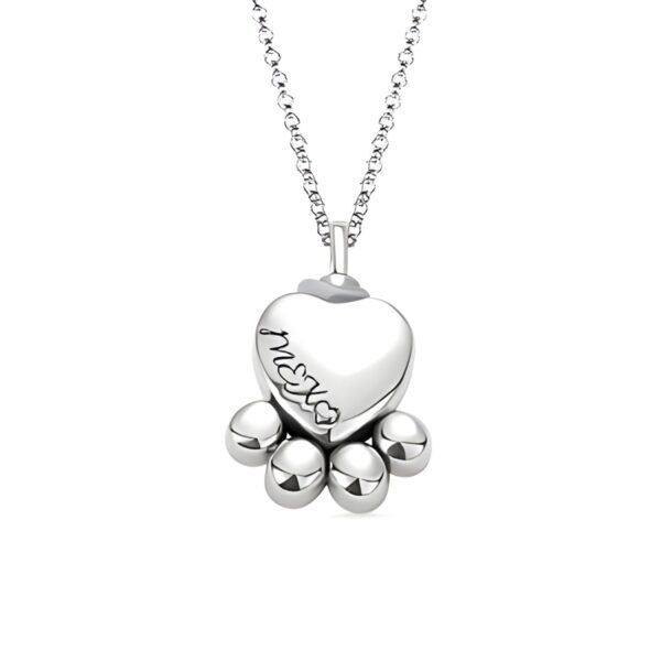 Pet footprint memorial necklace for cherished memories