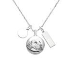 Hold Forever Close – Engraved Sterling Silver Baby Footprint Cremation Necklace – For Tender Remembrance and Healing - Image 2