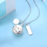 Hold Forever Close – Engraved Sterling Silver Baby Footprint Cremation Necklace – For Tender Remembrance and Healing - Image 4