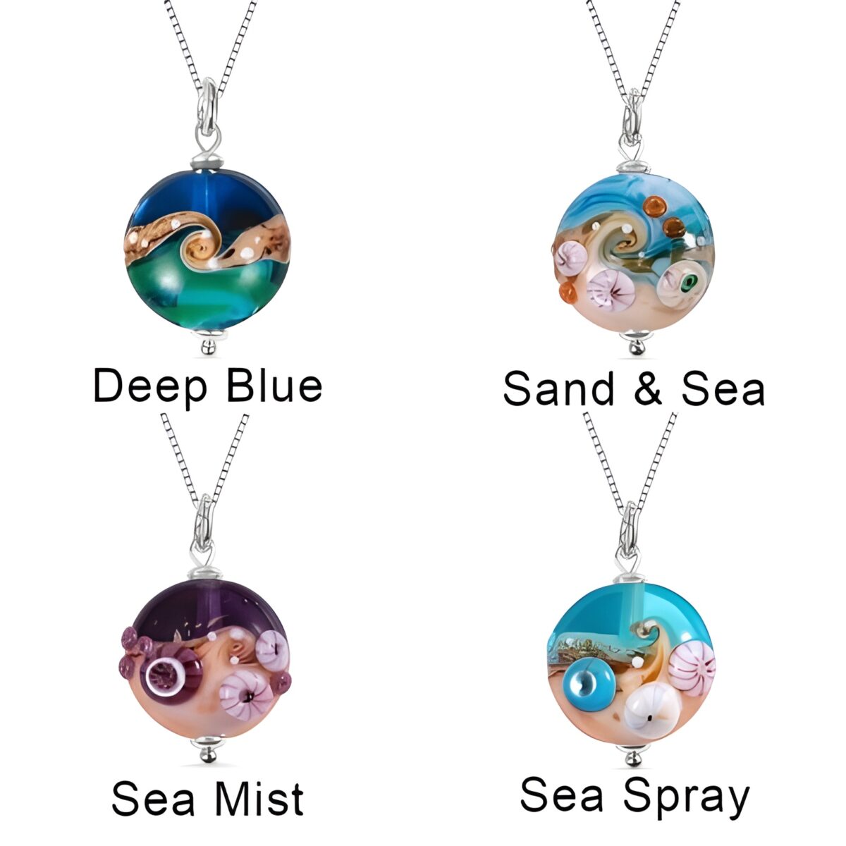 Handmade beach necklace capturing ocean dreams