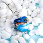 Embrace Ocean Whispers – Heart Pendant Necklace – For the One Who Holds Your Heart - Image 2