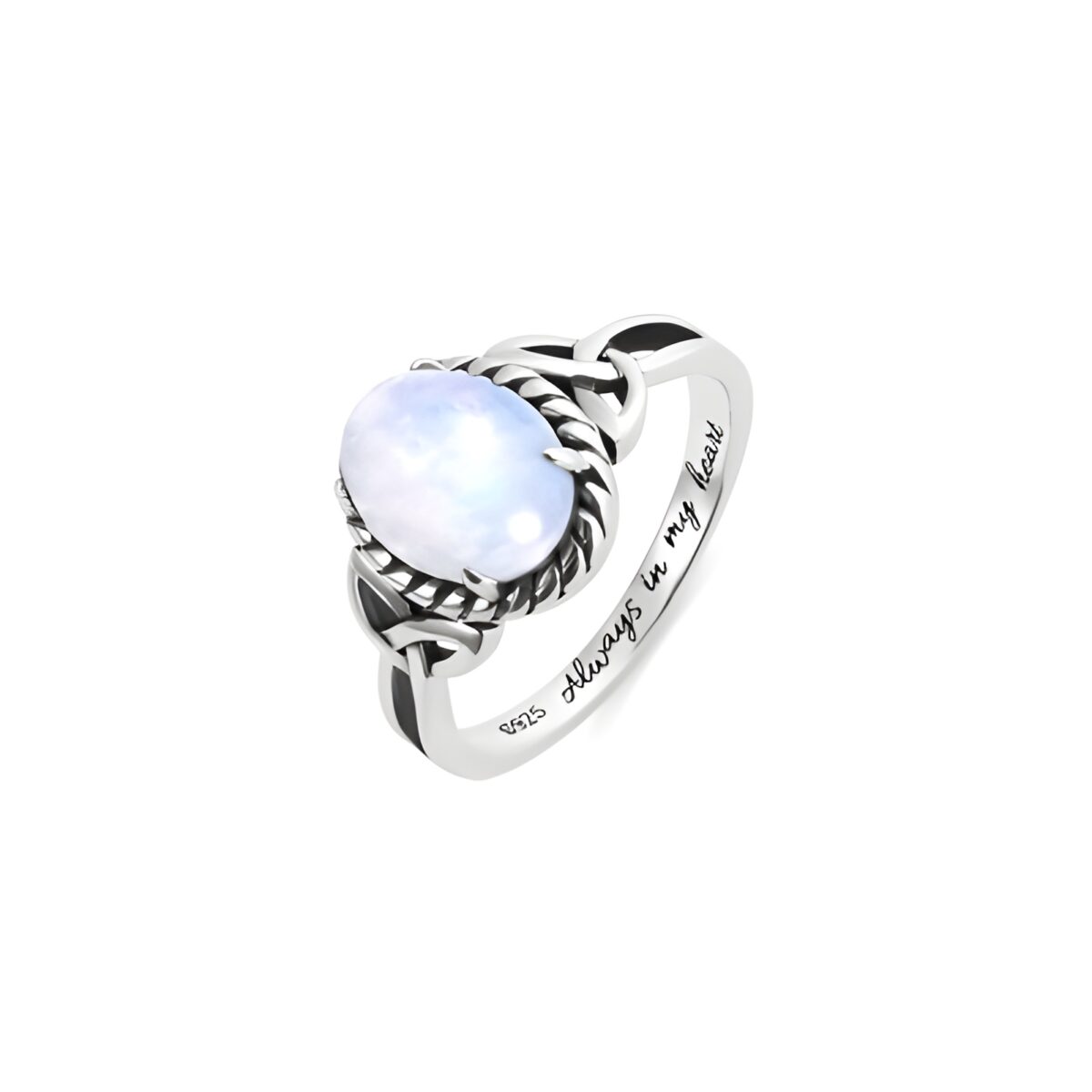 moonstone sterling silver ring for eternal love