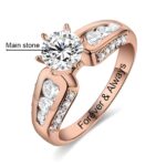 Embrace Forever – Rose Gold Gemstone Promise Ring – A Symbol of Love and Commitment - Image 2