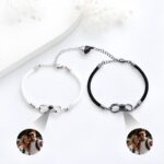 Custom photo projection bracelets for couples