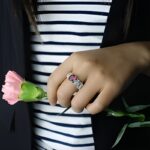 Embrace Eternal Love – Engraved Birthstone Mantilla Oval Name Ring – A Cherished Anniversary Treasure - Image 3