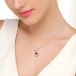 Keep Her Close to Your Heart – Sterling Silver Birthstone Heart Necklace – A Timeless Treasure for Her - Image 3