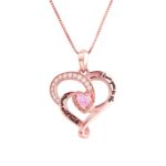 Embrace Endless Love – Sterling Silver Heart Birthstone Necklace – For Mom’s Cherished Moments - Image 4