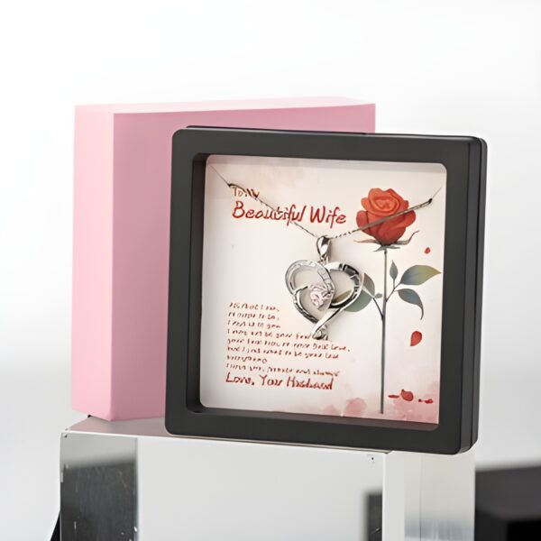 Sterling Silver Heart Birthstone Necklace for Mom