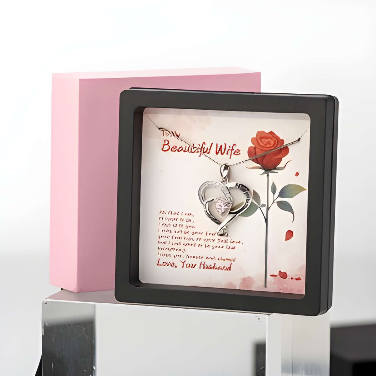 Sterling Silver Heart Birthstone Necklace for Mom