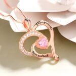 Embrace Endless Love – Heart Birthstone Necklace – A Cherished Token for Your Beloved - Image 2