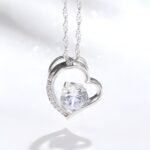 Embrace Your Story – Sterling Silver Heart Necklace with Birthstone – A Cherished Keepsake for Her - Image 4