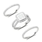 Stackable monogram ring set for personalized style