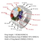 Embrace Eternal Bonds – Heart Birthstone Ring with Custom Engraving – For Cherished Loved Ones - Image 8