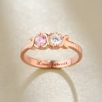 Embrace Love & Legacy – Birthstone XoXo Ring in Rose Gold – For Cherished Mothers and Grandmothers - Image 3