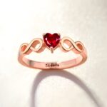 Embrace Endless Love – Heart Birthstone Infinity Ring – A Timeless Treasure for Her - Image 2