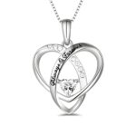 Heart-shaped sterling silver necklace for eternal love