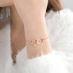 Embrace Eternal Love – Double Heart Name Bracelet with Birthstones – A Cherished Keepsake for Someone Special - Image 3
