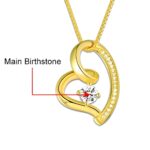 Carry Love Close – Birthstone Heart Necklace – A Cherished Token for Your Beloved - Image 2