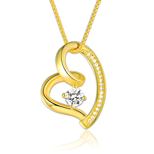 Birthstone heart necklace for her, a cherished gift