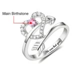 Embrace Everlasting Romance – Cupid's Arrow Heart Ring in Sterling Silver – A Symbol of Love and Strength for Your Beloved - Image 2