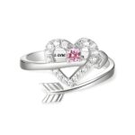 Embrace Everlasting Romance – Cupid's Arrow Heart Ring in Sterling Silver – A Symbol of Love and Strength for Your Beloved - Image 3