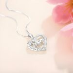 Hold Her Close – Sterling Silver Heart Necklace for Mom – A Loving Embrace in Every Sparkle - Image 3