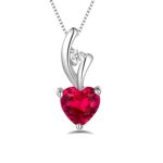 Embrace Her Heart’s Story – Sterling Silver Birthstone Necklace – A Cherished Keepsake for Mom’s Special Day - Image 2