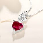 Embrace Her Heart’s Story – Sterling Silver Birthstone Necklace – A Cherished Keepsake for Mom’s Special Day - Image 3