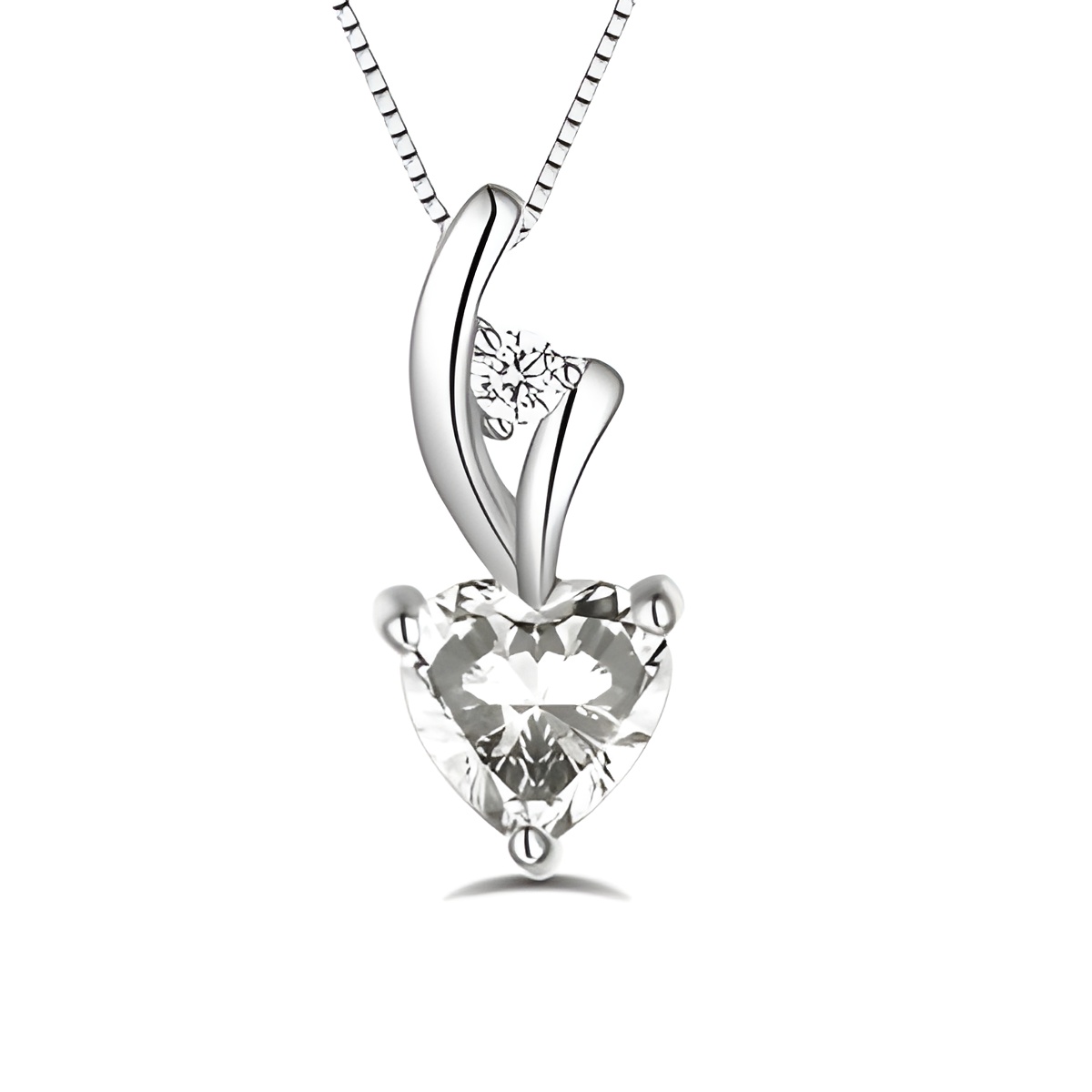 Heart-shaped birthstone necklace for her unique love