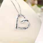 Embrace a Mother's Eternal Love – Sterling Silver Heart Necklace – For Mom's Tender Moments - Image 3