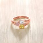 Embrace Love’s Glow – Heart Birthstone Ring in Rose Gold – A Cherished Tribute for Mom or Grandma - Image 3