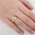 Embrace Love’s Glow – Heart Birthstone Ring in Rose Gold – A Cherished Tribute for Mom or Grandma - Image 4