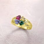 Embrace Your Family's Heartbeat – Four Heart Birthstone Name Ring – A Cherished Keepsake for Mom - Image 4