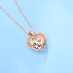 Carry Her Love Close – Heart Cage Birthstone Necklace – A Cherished Gift for Mom - Image 2