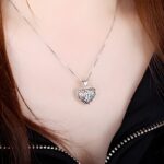 Embrace Love's Glow – Heart Cage Necklace with Birthstones – A Cherished Keepsake for Mom & Grandmother - Image 3