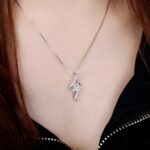 Embrace Your Heart's Story – Sterling Silver Love Necklace with Birthstone – For Cherished Moments Together - Image 4