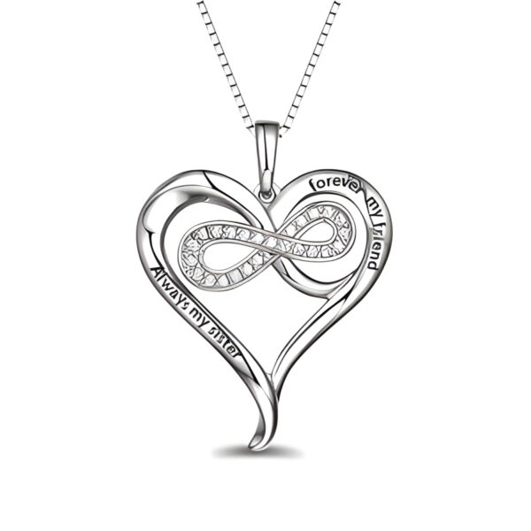 Infinity heart necklace for her, a symbol of love