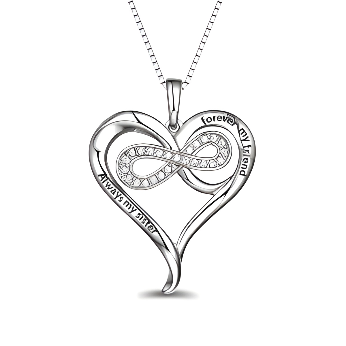 Infinity heart necklace for her, a symbol of love