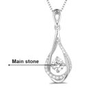 Embrace Every Moment – Sterling Silver Waterdrop Birthstone Necklace – A Tender Gift for Loved Ones - Image 2